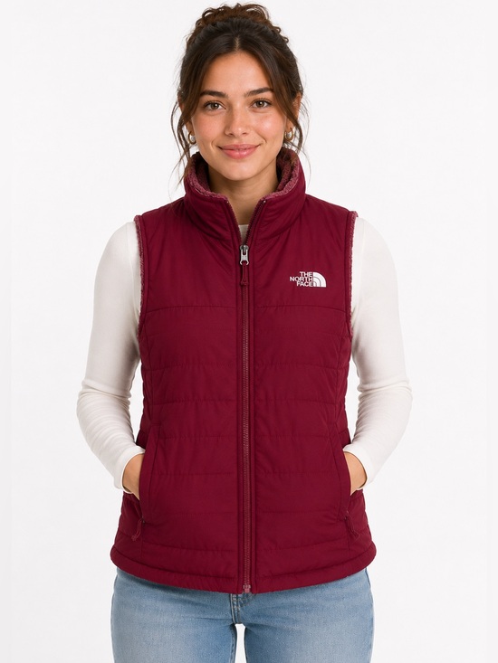 The North Face Jackets & Blazers - The North Face Mossbud Reversible Sherpa Insulated Vest Women XL Burgundy 24x29